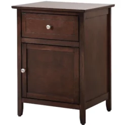 Passion Furniture Lzzy 1-Drawer Nightstand (25 In. H X 15 In. W X 19 In. D)