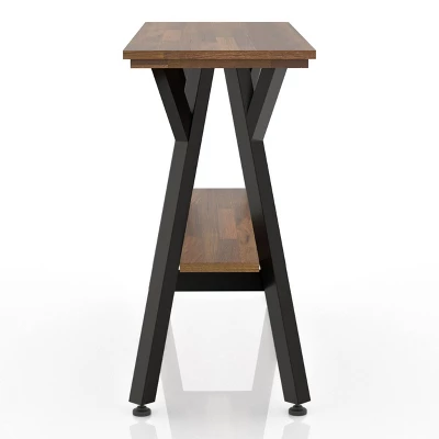 Mafi Open Shelf Console Table Black - HOMES: Inside + Out - Image 3