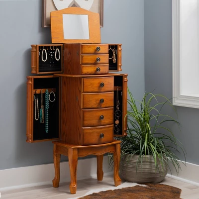 Marie Jewelry Armoire Oak - Powell Company - Image 10