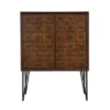 Oxford 2 Door Bar Cabinet Brown - Treasure Trove Accents
