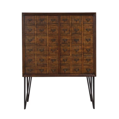Oxford 2 Door Bar Cabinet Brown - Treasure Trove Accents