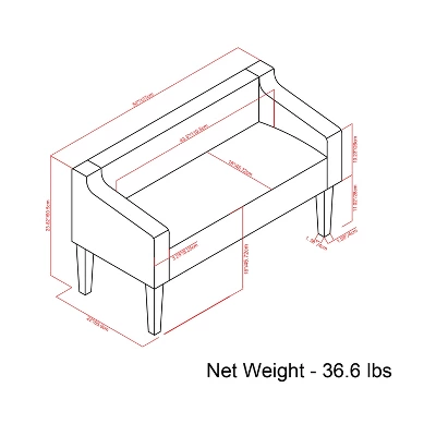 Layla Upholstered Bench - Wyndenhall - Image 6