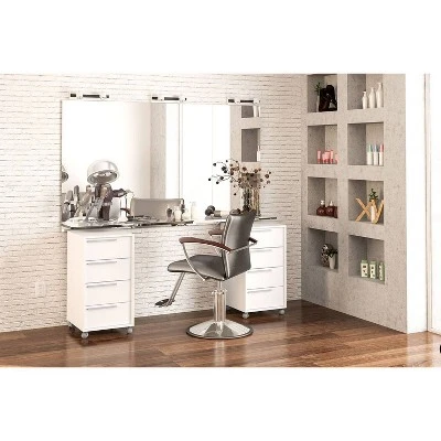 Maia 4 Drawer File Cabinet White - Polifurniture - Image 6