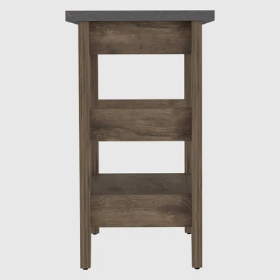 Paulson Side Table With Onyx Top Brown/Black - RST Brands - Image 3