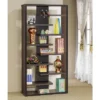 70.75" Modern 8 Shelf Bookcase With Staggered Shelves Cappuccino - Coaster