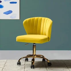 Ilia Task Chair Swivel Office Chair Desk Chair With Tufted Back | Karat Home