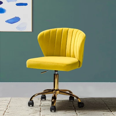 Ilia Task Chair Swivel Office Chair Desk Chair With Tufted Back | Karat Home