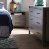 Gravity 6 Drawer Double Dresser And 2 Drawer Nightstand Gray Maple - South Shore