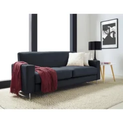 Baylie Sofa Velvet Cobalt - Adore Decor