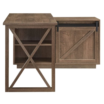 Sevyn Transitional L Shape Desk Walnut Oak - HOMES: Inside + Out - Image 2