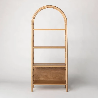 72" Holladay Curved Wooden Bookcase - Threshold™ Designed With Studio McGee - Image 2
