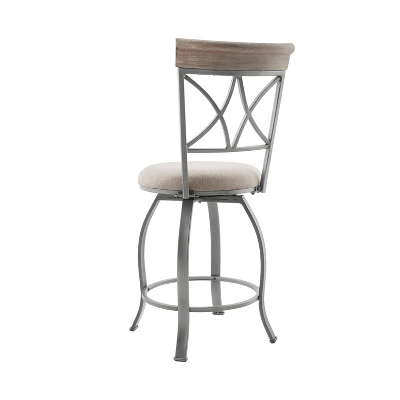 Carter Swivel Metal Counter Stool Pewter - Powell - Image 3