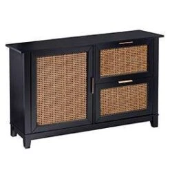 Chekshire Anywhere Storage Cabinet Black/Natural - Holly & Martin