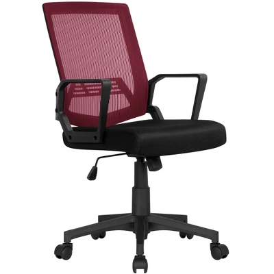 Yaheetech Adjustable Mid-Back Office Chair Computer Chair With Wheels - Image 11