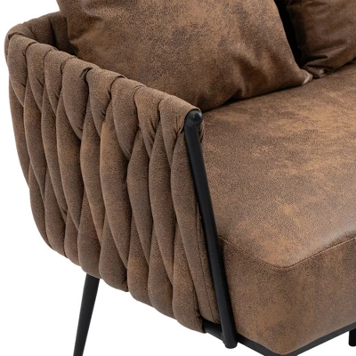 Modern Accent Metal Frame Tufted Sofa With Arms - ModernLuxe - Image 9