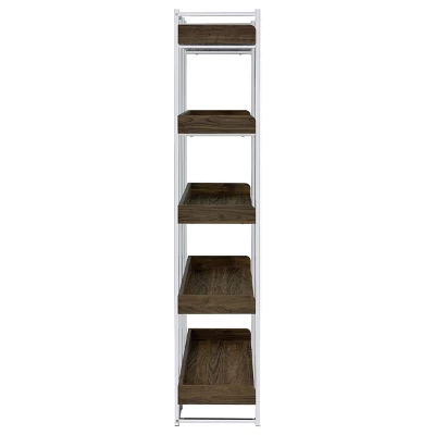 70.25" Angelica 5 Shelf Bookcase Walnut - Coaster - Image 7