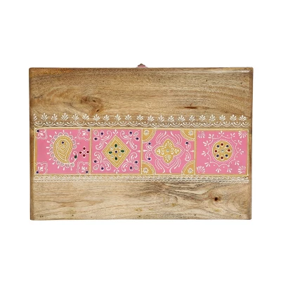 Fullen Handcrafted Boho 2 Drawer Mango Wood Nightstand Natural - Christopher Knight Home - Image 5