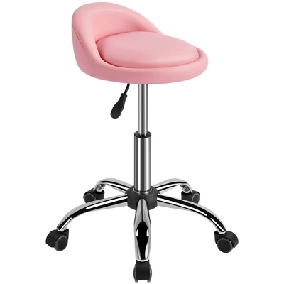 Yaheetech Height Adjustable Modern PU Leather Rolling Bar Stool Salon Stool - Image 7