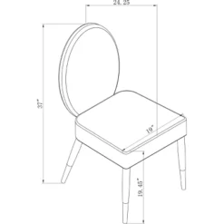 Set Of 2 Jerett Dining Chair Navy - Chic Home Design