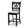 5pc Chandler Pub Dining Set Sand/Espresso - Baxton Studio