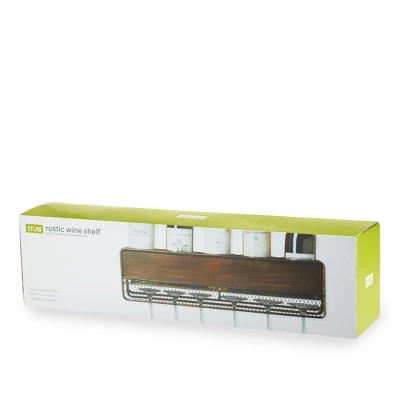 True Wall Mounted Wine Shelf & Stemware Rack, Wood - Image 3