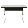 47.5" Canvas & Color Adjustable All Purpose Desk Black/Gray - Calico Designs