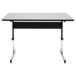 47.5" Canvas & Color Adjustable All Purpose Desk Black/Gray - Calico Designs