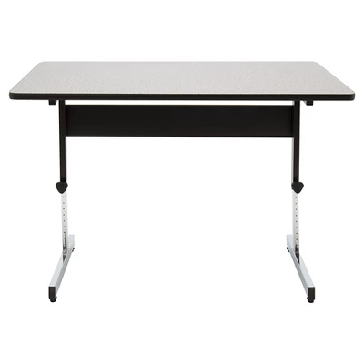 47.5" Canvas & Color Adjustable All Purpose Desk Black/Gray - Calico Designs