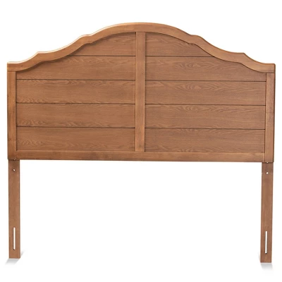 Full Clive Vintage Traditional Farmhouse Wood Headboard Walnut - Baxton Studio