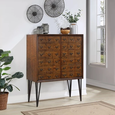 Oxford 2 Door Bar Cabinet Brown - Treasure Trove Accents - Image 4