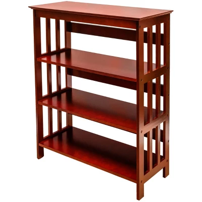 Legacy Decor 3 Tier Wooden Bookshelf Bookcase Shelves - Image 2