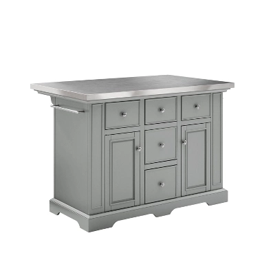 Julia Stainless Steel Top Kitchen Island - Crosley - Image 6