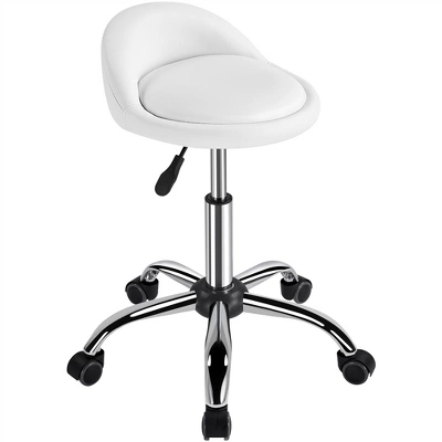 Yaheetech Height Adjustable Modern PU Leather Rolling Bar Stool Salon Stool - Image 9