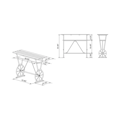 Torum Counter Height Bar Table Light Gray - HOMES: Inside + Out - Image 4