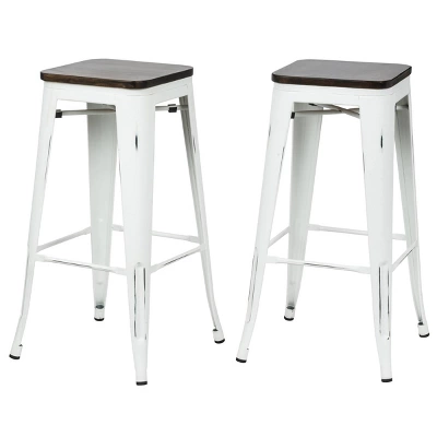Set Of 2 30" Emil Square Counter Height Barstools - Carolina Chair & Table