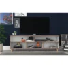 Warren TV Stand For TVs Up To 65" Dark Brown - Manhattan Comfort
