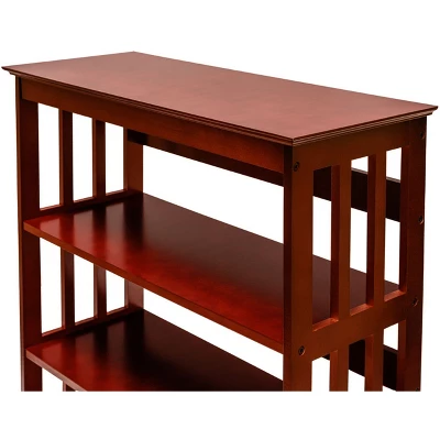 Legacy Decor 3 Tier Wooden Bookshelf Bookcase Shelves - Image 3