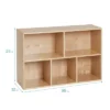 ECR4Kids Birch Streamline 5-Compartment Storage Cabinet, Wood Toy Storage Shelves For Kids