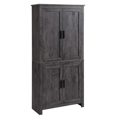 HOMCOM 64" 4-Door Kitchen Pantry, Freestanding Storage Cabinet With 3 Adjustable Shelves For Kitchen, Dining Or Living Room - Image 7