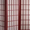 5 Ft. Tall Window Pane Shoji Screen - Rosewood (3 Panels)